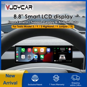 VJOYCAR 8.8’’ Tesla 모델 3 모델 Y 모델 3 하이랜드 뉴와이 주니퍼 New Y Juniper Model YL 지원 무선 Carplay 및 Android 자동 맹점