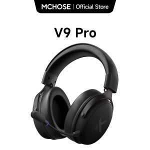 MCHOSE V9 Pro 무선 게임용 헤드셋 서라운드 사운드 헤드폰 소음 차단 마이크 PS5 PC 스위치용 낮은 대기 시간 경량
