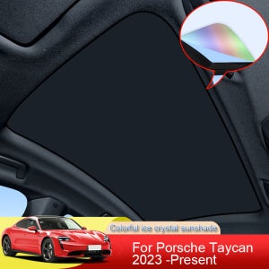 포르쉐 Taycan 2023 2024 2025 자동차 다채로운 얼음 크리스탈 썬 루프 차양 채광창 지붕 단열 음영 자동차 액세서리