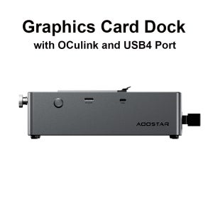 AOOSTAR AG02 그래픽 카드 도크(OCulink USB4 포트 포함), 게이밍 PC eGPU 도킹 스테이션용 내장형 헌트키 800W 전원 공급 장치