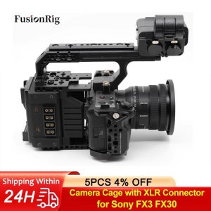 Tilta TA-T16/SmallRig 4770용 Sony FX3 FX30 카메라용 XLR 커넥터가 있는 FusionRig 카메라 케이지 확장 모듈 케이지