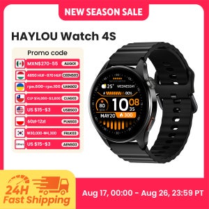 HAYLOU Watch 4S GPS 스마트워치 1.43인치 HD AMOLED 디스플레이 5 위성 GPS 포지셔닝 120가지 이상의 운동 모드 스포츠 피트니스 스마트워치