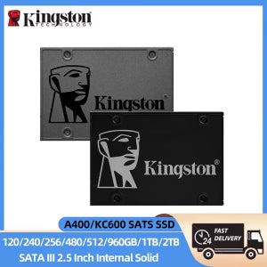 Kingston SSD KC600 512GB 256GB 1TB 2TB A400 120GB 240GB 480GB 960GB SATA III 2.5 내장 솔리드 스테이트 드라이브 HD