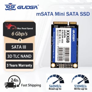 GUDGA MSATA 미니 SATA SSD 512GB 128GB 256GB 1 테라바이트 2 테라바이트 SATAIII 노트북용 내부 미니 SATA 솔리드 스테이트 드라이브 ETH 