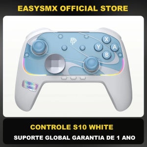 EasySMX S10 무선 게임패드 TMR 조이스틱 RGB 컨트롤러 스위치 1/2/PC/폰/TV/스팀 호환, 웨이크업, 포켓몬용