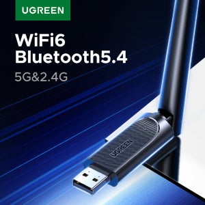 UGREEN USB 블루투스 5.4 어댑터 WiFi6 어댑터 2-in-1 5G 및 2.4G USB 동글 어댑터 데스크탑 PC 노트북 수신기 USB 송신기