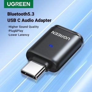 UGREEN USB C 타입 블루투스 5.3 송신기 aptX HD AD 오디오 어댑터, PC 닌텐도 스위치 헤드셋 스피커 마이크용