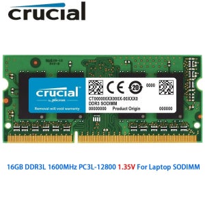 Crucial Memoria RAM DDR3L 16GB 1600MHz PC3L-12800S 204Pin 1.35V SODIMM 메모리 DDR3 16GB 1600MHz PC3-128