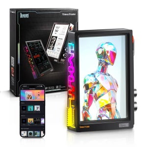 Divoom Times Frame 스마트 HD 화면 |   10.1인치 DIY 디지털 시계 |   암호화폐 주식 날씨 달력 |   기술 선물 데스크 설정