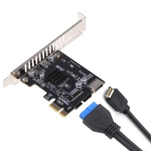 PCI-E to USB 3.0 확장 카드, C타입 전면 패널 마운트 어댑터용 19/20 핀 헤더, 5Gpbs, E타입 PCI 익스프레스 카드