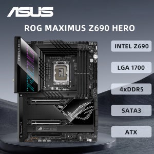 ASUS ROG MAXIMUS Z690 HERO 마더보드 지원 소켓 LGA1700 i9-14900K i7-12700K i5-12400F CPU 4xDDR5 USB 3.2 Gen2 