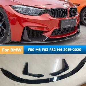 전면 범퍼 스포일러 립 블레이드, BMW F80 M3 F83 F82 M4 2015-2020 하단 에어 벤트 후드 커버, 스플리터 키트 에이프런 서라운드