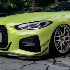 BMW 4 시리즈 G22 G23 420i 430i M440i 2020-2024 M 팩 앞 범퍼 스플리터 카나드 윙 에어 벤트 트림 바디 에어로 키트 스포일러