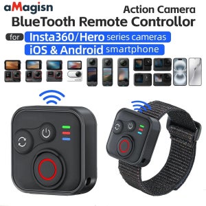 aMagisn 스포츠 카메라 Insta 360 X5 X4 X3 X2 GO3S Ace Pro 2 GoPro Hero 8 9 10 11 12 13 액세서리용 블루투스 리모컨