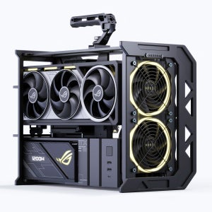 VEDDHA DEFENDER 02 CNC 알루미늄 오픈 프레임 케이스 - ITX 전용 모듈형 수냉 캐비닛 (MOD 게이밍 PC용)