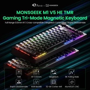 Akko MONSGEEK M1 V5 TMR 자기/기계식 스위치가 있는 신속한 트리거 게임용 키보드 8K 75% RGB 핫스왑 알루미늄 CNC 가스켓