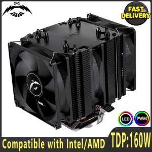 제로 디스턴스 다이렉트 터치 쿨러 호환 i5 i7 AM3 AMD x79 x99 LGA2011-3 115x 1700 18xx 트윈 타워 6 히트파이프 CPU 팬 90mm
