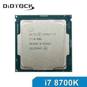 인텔 코어 i7 8700K CPU 3.7GHz LGA 1151 쿼드 코어 SR3QR 데스크탑 프로세서