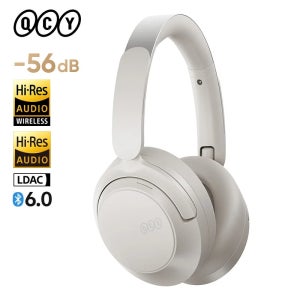 QCY H3S 오버이어 헤드폰 무선 블루투스 6.0 하이 레졸루션 LDAC 공간 음향 이어폰 듀얼 드라이버 -56dB 적응형 ANC 헤드셋 102시간