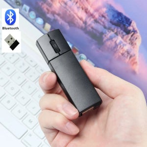 블루투스 2.4G 듀얼 모드 미니 무선 마우스 음소거 펜, USB 충전 1200DPI 소형 마우스, 노트북 컴퓨터 PC용 휴대용