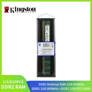 1/2/4/10개 킹스턴 데스크탑 DDR2 RAM 메모리아 2GB 800MHz 데스크탑 메모리 모델 PC2-6400