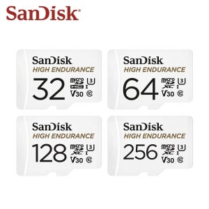 오리지널 SanDisk 하이 엔듀런스 마이크로 SD 카드 MicroSDHC 32GB V30 C10 MicroSDXC 64GB 128GB 256GB 메모리 카드 (대시캠용)