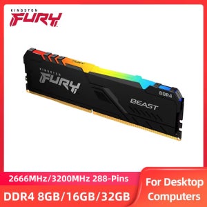 킹스톤 DDR4 2666 3200MHz 8GB 16GB 32GB RGB 데스크탑 RAM 메모리 DIMM 288핀 1.2V 데스크탑 내장 메모리 Ram ddr4 게이밍용