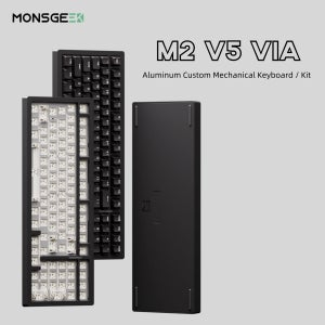 MonsGeek M2 V5 VIA 기계식 키보드/베어본 키트 1800 컴팩트 사이즈 신속한 분해 RGB 핫 스왑 트라이 모드 키보드 알루미늄