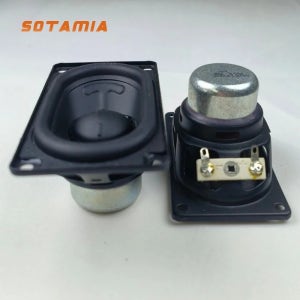 SOTAMIA 2Pcs 미니 스피커 오디오 4 옴 20W 직사각형 풀 레인지 라우드 스피커 DIY 휴대용 블루투스 스피커 4580 JBL FLIP 6 용