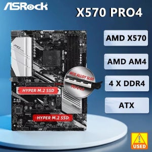ASROCK X570 마더보드 X570 PRO4 소켓 AM4 DDR4 128GB는 5700 5900 5600 3400 4300 2600 3800 CPU ATX M.2를 지원합니다.