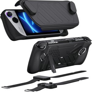 ROG Ally ModCase, PC0109 ROG Ally 케이스, 분리형 전면 쉘, 브래킷이 있는 보호 후면 케이스, 2 벨크로 번들 스트랩 포함