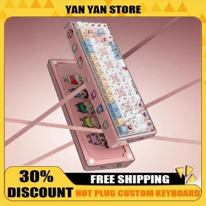 Ainbell Base68 커스텀 키보드 DIY 핫 플러그 트라이 모드 키보드 세트 CNC 고정밀 가공 초보자 키보드 조립 선물