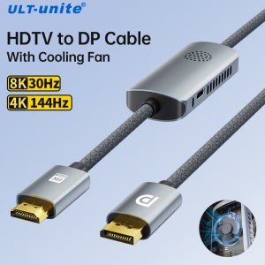 그래픽 카드, 노트북, PS5용 8K HDTV-디스플레이포트 케이블 단방향 HDMI-디스플레이포트 어댑터 4K144Hz HDMI-DP 코드