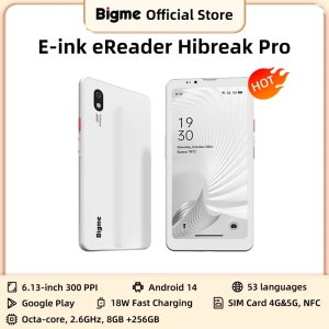 빅미 하이브렉 프로 - 6.1인치 E-Ink 전자책 리더, 300PPI 흑백 눈 보호 디스플레이, 8GB 램+256GB 롬, NFC 탑재 안드로이드 14 전자책