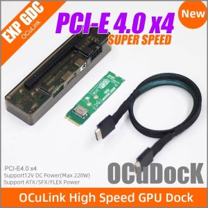 EXP GDC OCuLink 고속 GPU 도크 PCIe 4.0x4 미니 PC 노트북-외장 그래픽 카드 어댑터, M.2 Mkey-OCuLink