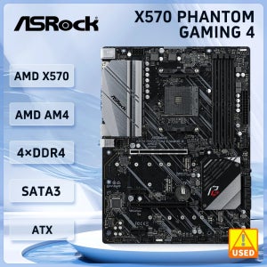 ASROCK X570 PHANTOM GAMING 4 메인보드 AMD X570 AM4 DDR4 128G ATX 2×M.2 SATA 6Gb/s 라이젠 5 5600 5700 3700 4