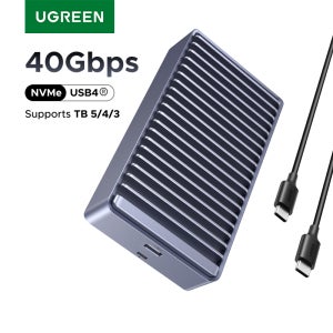 【RU】UGREEN 40Gbps M2 SSD 케이스 USB4 NVMe 케이스 썬더볼트 호환 M.2 NVMe SSD 케이스 맥 미니 M4 맥북 프로용