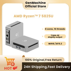 GenMachine Ryzen 7 5700U 5825U 5800H Ryzen 9 5900HX Windows 11 Ryzen 미니 PC DDR4 WIFI6 RTL8852, BT5.2