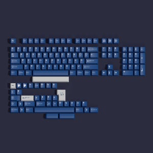 PBT GMK 걸작 키 캡 체리 프로필 체리 MX 스위치 키보드 분할 스페이스 바 용 파란색 흰색 키 캡 염료 승화 키 캡