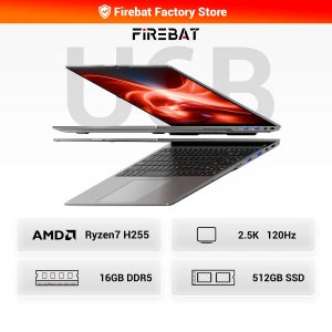 FIREBAT U6B 16인치 노트북 Ryzen7 8745HS/ H255/R5 6600H CPU DDR5 16GB RAM 512GB ROM 2.5K Wifi6 BT5.2 게이머 비