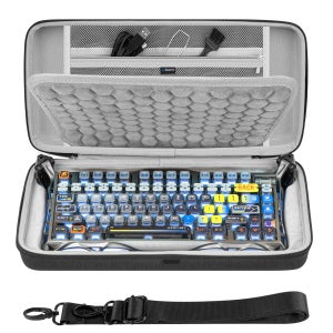Geekria 키보드 케이스, GravaStar Mercury K1 Pro, K1 Lite, V75 Pro, V75 Lite, V75 HE 여행용 교체 케이스와 호환 가능