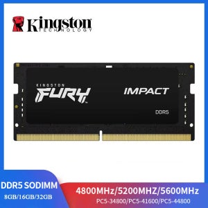 Kingston FURY Impact DDR5 노트북 RAM, 32, 16, 8GB, 5600MHz, 4800 5200MHz, SODIMM 메모리, 260 핀 SODIMM PC5-