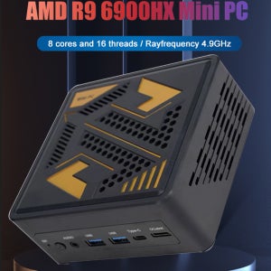 AMD 미니 PC 게이머 라이젠 9 6900HX 7940HS 8845HS 2xDDR5 2xLAN 2.5G i226V NVMe USB4 윈도우11 데스크탑 미니 오피스/홈 컴퓨터 W