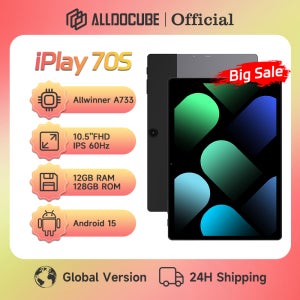 ALLDOCUBE iPlay70 S 태블릿 10.5인치 60Hz 디스플레이 Allwinner A733 12GB(4GB+8GB 가상)RAM 128GB ROM 안드로이드 15 와이파이