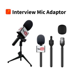 NUNAVO 인터뷰 마이크 어댑터 마이크 핸드헬드 어댑터 마이크 핸들 어댑터 DJI MIC 2/Boya Link/MOMA Lark용 콜드 슈 클립 미니 클립