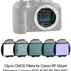캐논 RF 마운트 미러리스 카메라 EOS R R1 R3 R5 R5II R5C R6 R6II R7 R8 R10 RP용 카세 클립인 CMOS 필터, MC 광학 유리