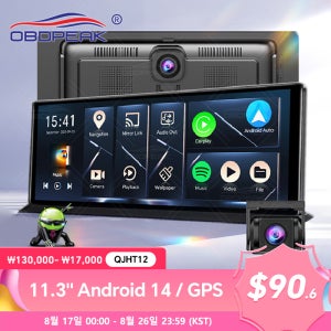 K60 Pro 후방카메라 DVR 안드로이드 14 대시캠 무선 CarPlay 안드로이드 오토 듀얼 렌즈 1080P 비디오 레코더 GPS 네비게이션 WIFI 후방카메라
