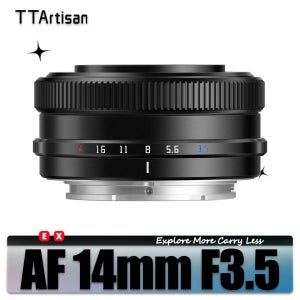 TTArtisan AF 14mm F3.5 APS-C 프레임 프라임 카메라 렌즈 (인문 사진용, FX 소니 E-마운트 A6400 A7RIII FX30 ZVE10 호환)