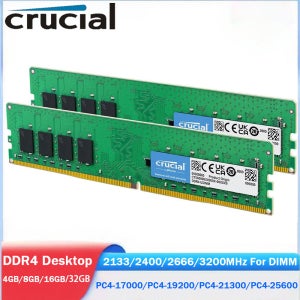 Crucial RAM DIMM 4GB 8GB 16GB 32GB Memoria 데스크탑 DDR4 2666 2133 2400 3200MHz PC4-25600 21300 19200 17