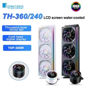 JONSBO TH-360 CPU 액체 쿨러 천 레이어 미러 팬 컴퓨터 CPU 라디에이터 LGA1700 1200 115X 1851 AM5 용 수냉